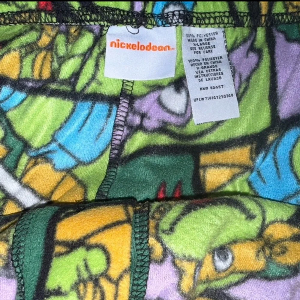 Nickelodeon Viacom Green & Yellow TMNT Cotton Pajama Pants Men XL NEW
